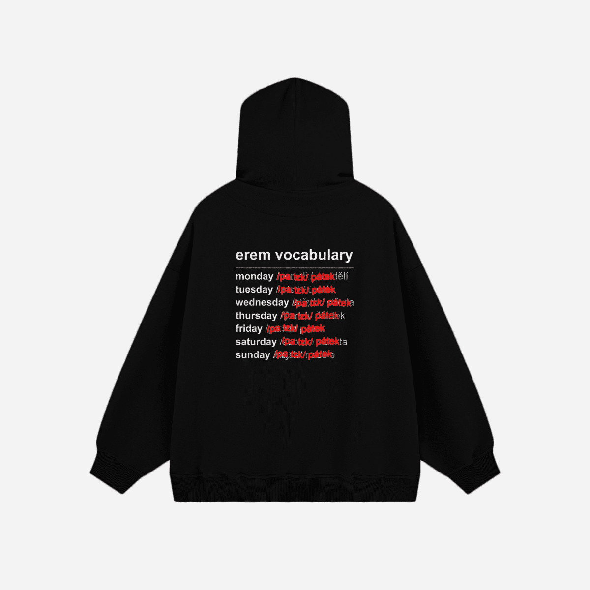 Vocabulary hoodie