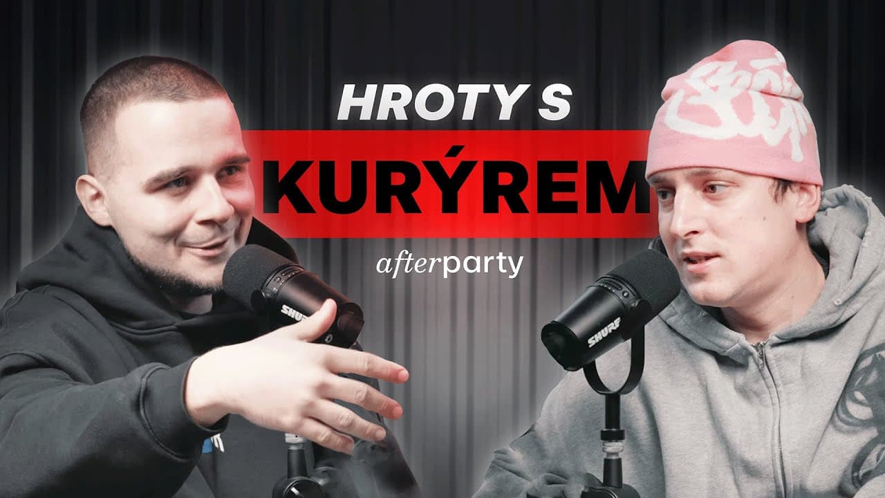 Marty a Jakub u mikrofonů v prvním dílu podcastu afterparty